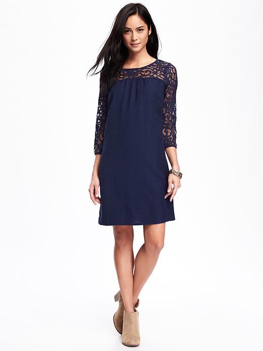 View large product image 1 of 1. Lace-Trim Shift Dress for Women