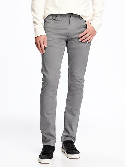 View large product image 1 of 1. Built-In Flex Brushed Twill Skinny Pants for Men