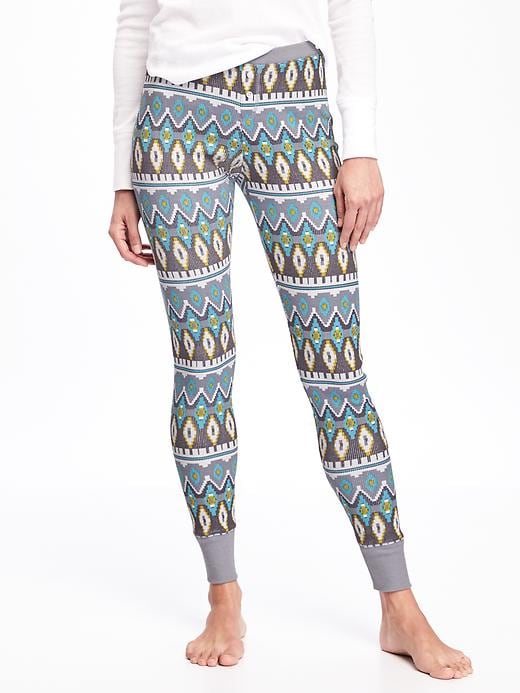 View large product image 1 of 1. Patterned Thermal Leggings for Women