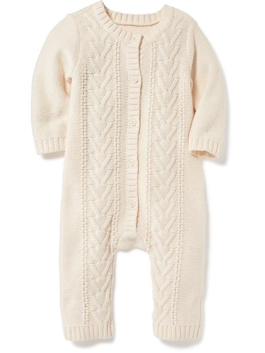 View large product image 1 of 1. Cable-Knit One-Piece for Baby