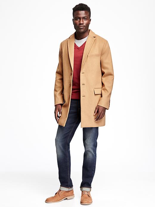 Image number 3 showing, Wool-Blend Topcoat for Men