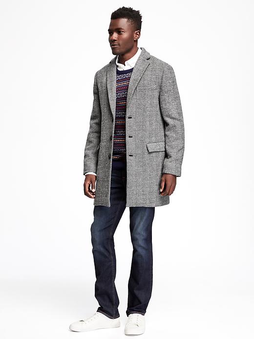 Image number 3 showing, Tweed Topcoat for Men