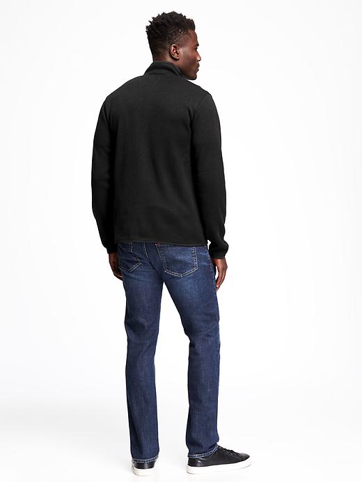 Image number 2 showing, Mock-Neck Sweater-Knit Fleece Jacket for Men