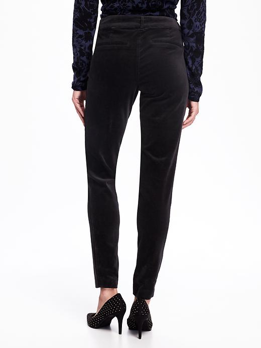 View large product image 2 of 2. Mid-Rise Velvet Pixie Pants for Women