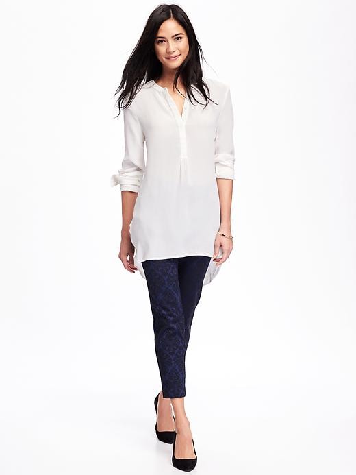 Image number 3 showing, Relaxed Crepe Popover Tunic for Women