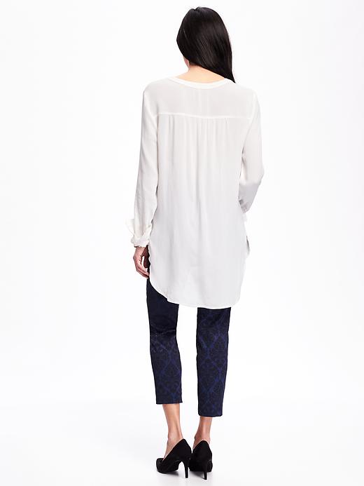 Image number 2 showing, Relaxed Crepe Popover Tunic for Women