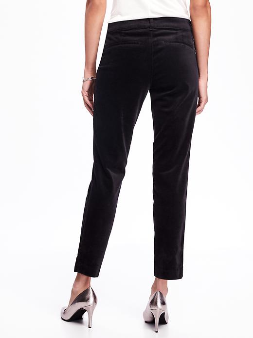View large product image 2 of 2. Mid-Rise Velvet Pixie Pants for Women