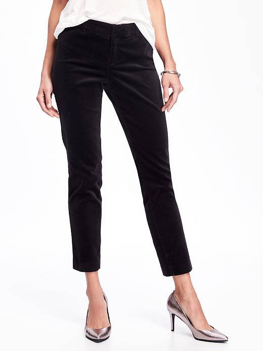 View large product image 1 of 2. Mid-Rise Velvet Pixie Pants for Women