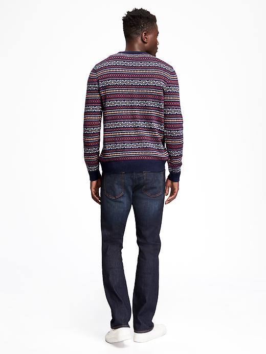 Image number 2 showing, Fair Isle Crew-Neck Sweater for Men