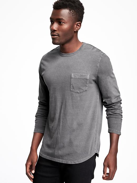 Image number 4 showing, Garment-Dyed Heavy-Weight Tee for Men