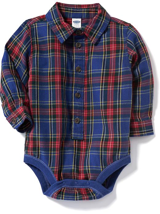 View large product image 2 of 2. Plaid Bow-Tie Bodysuit for Baby