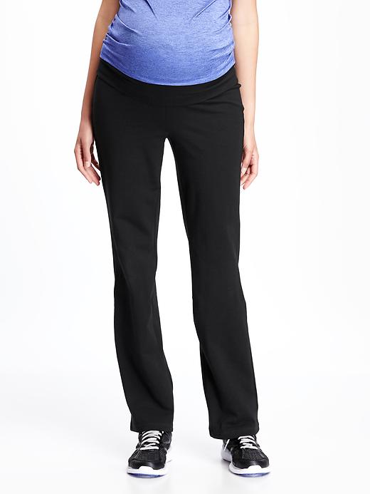 View large product image 1 of 1. Maternity Roll-Panel Yoga Pants