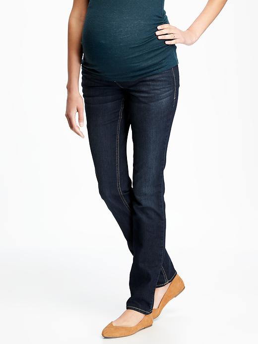 View large product image 1 of 3. Maternity Full-Panel Skinny Jeans