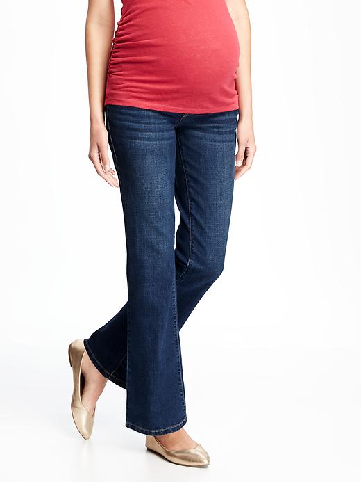 View large product image 1 of 3. Maternity Full-Panel Boot-Cut  Jeans