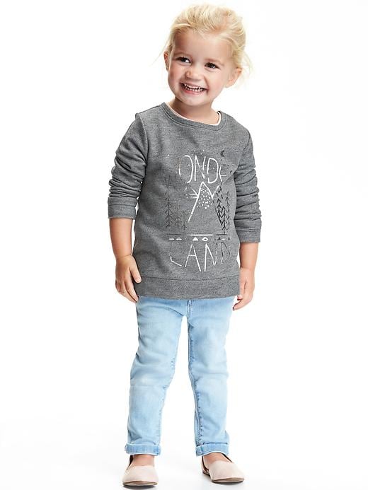 View large product image 2 of 2. Foil-Graphic French-Terry Sweatshirt for Toddler