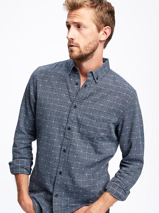 Image number 4 showing, Slim-Fit Patterned Twill Shirt for Men