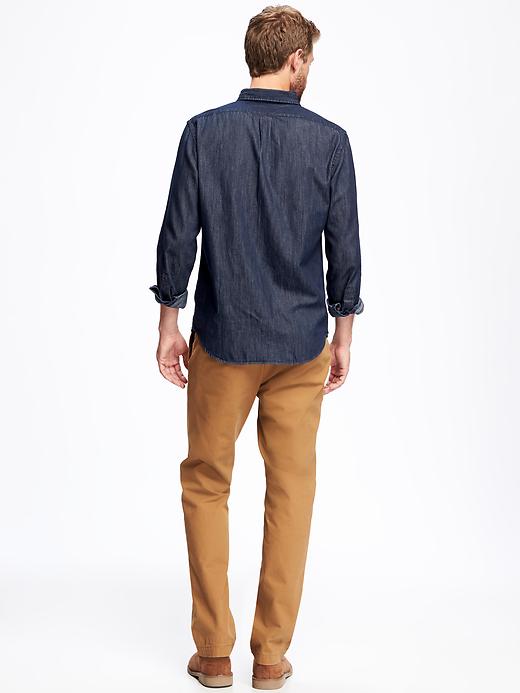 Image number 2 showing, Slim-Fit Classic Chambray Shirt For Men