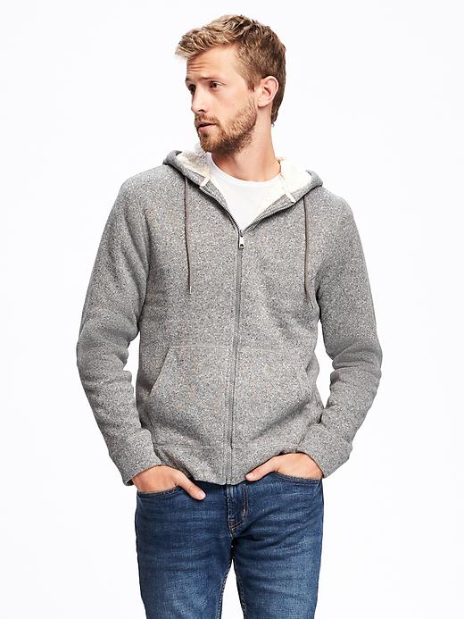 Image number 1 showing, Sherpa-Lined Full-Zip Hoodie for Men