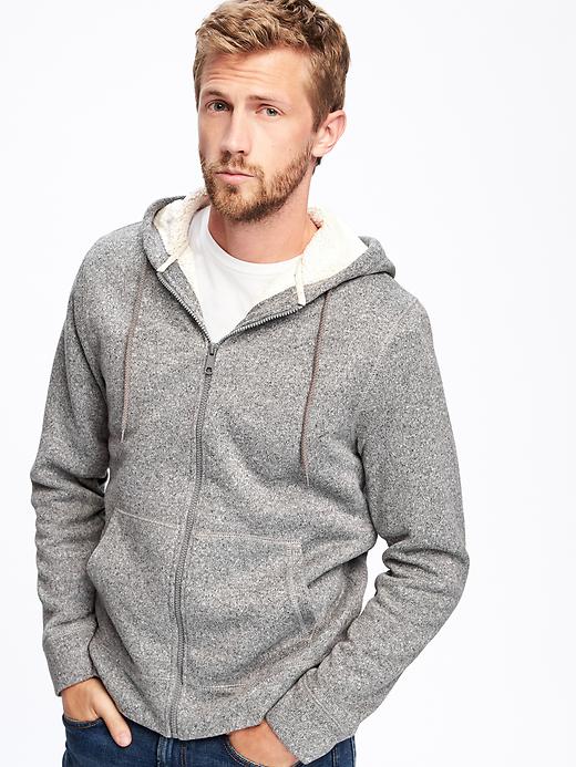 Image number 4 showing, Sherpa-Lined Full-Zip Hoodie for Men