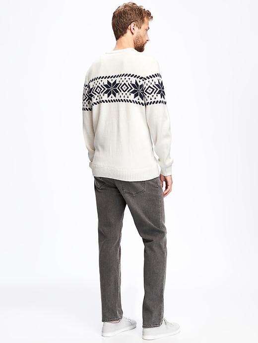 Image number 2 showing, Snowflake Fair Isle Wool-Blend Sweater for Men