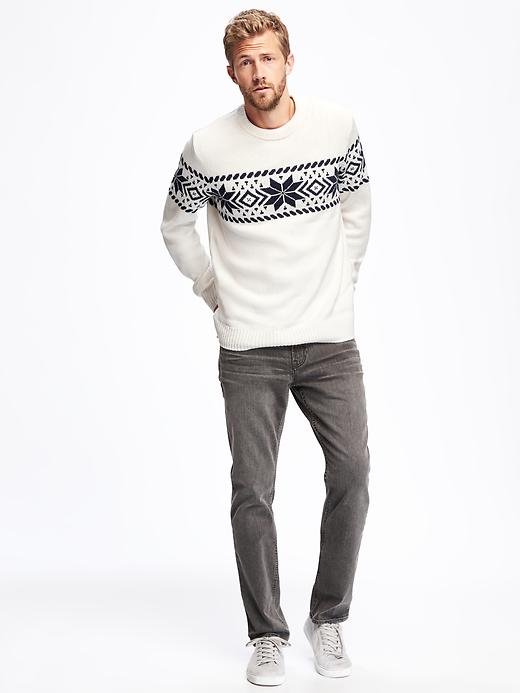 Image number 3 showing, Snowflake Fair Isle Wool-Blend Sweater for Men