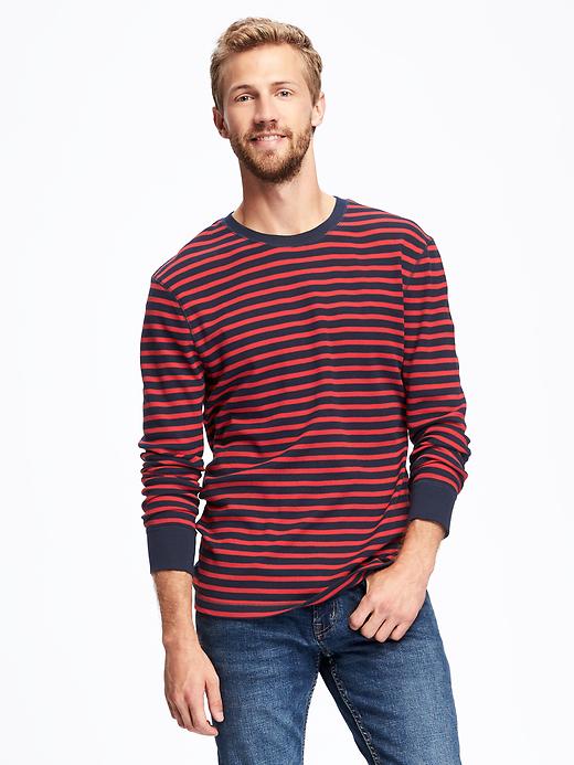 View large product image 1 of 1. Striped Thermal Tee for Men
