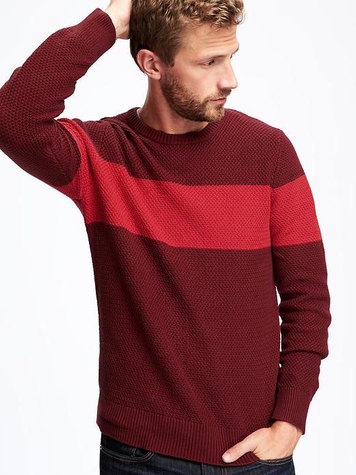 Image number 4 showing, Striped Textured Sweater for Men