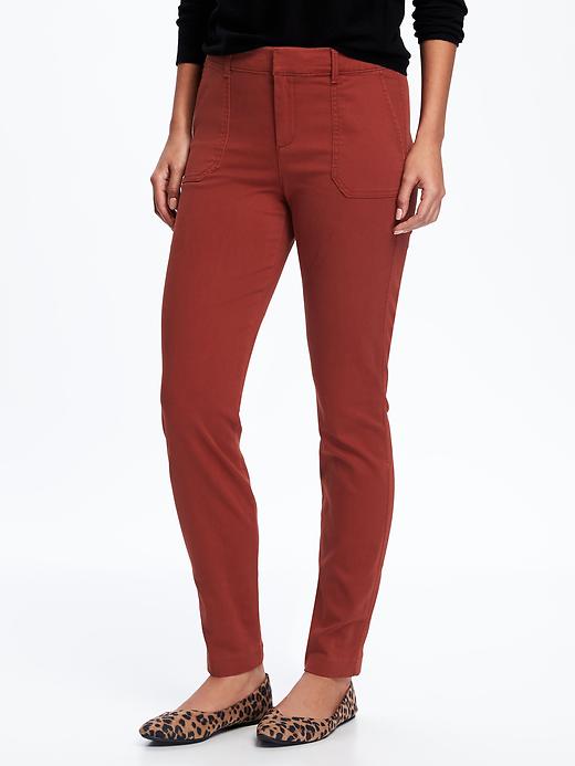 View large product image 1 of 1. Mid-Rise Pixie Utility Chinos for Women
