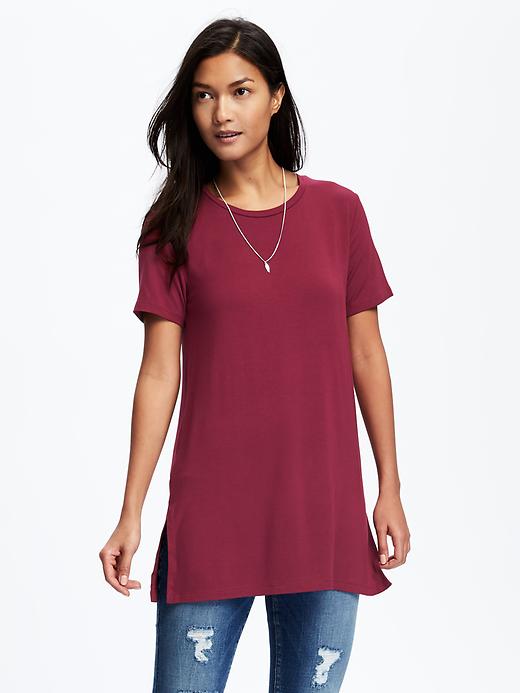 View large product image 1 of 1. Relaxed Crew-Neck Tunic for Women