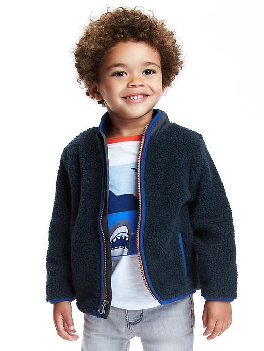 View large product image 1 of 2. Full-Zip Sherpa Jacket for Toddler