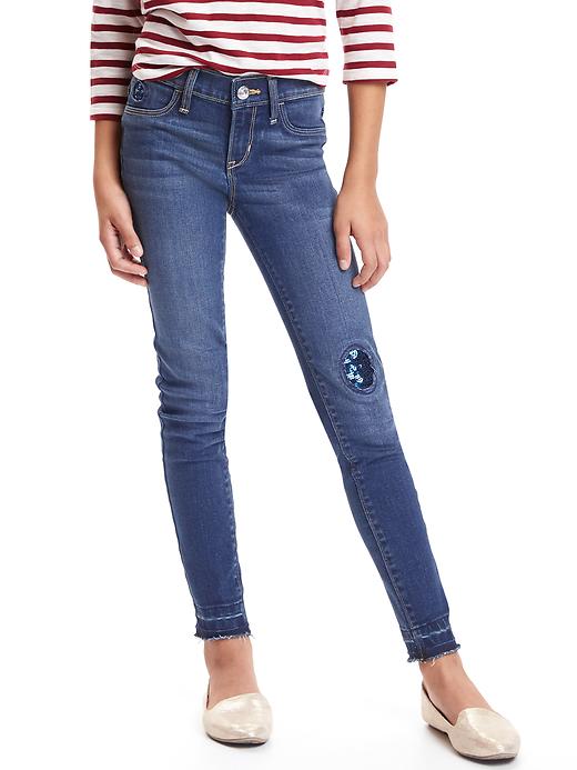 View large product image 1 of 2. Rockstar Raw-Hem Jeggings for Girls