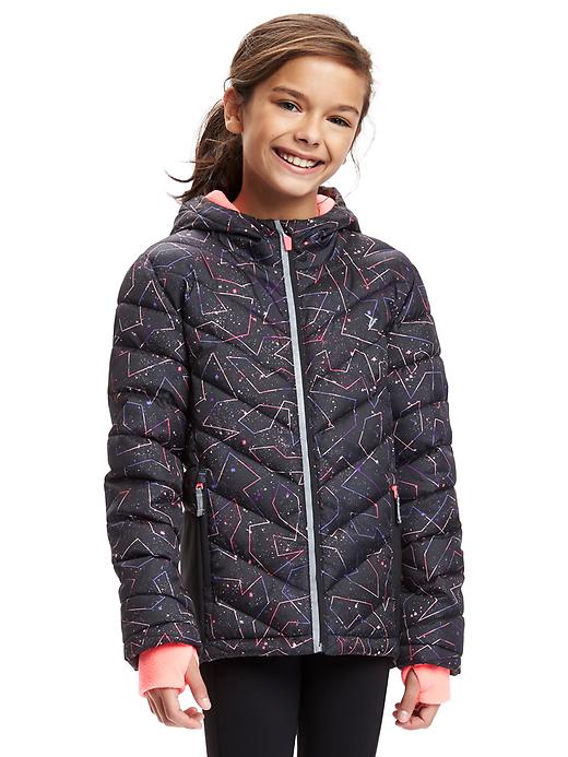View large product image 1 of 3. Printed Hooded Performance Jacket for Girls