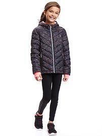 View large product image 3 of 3. Printed Hooded Performance Jacket for Girls