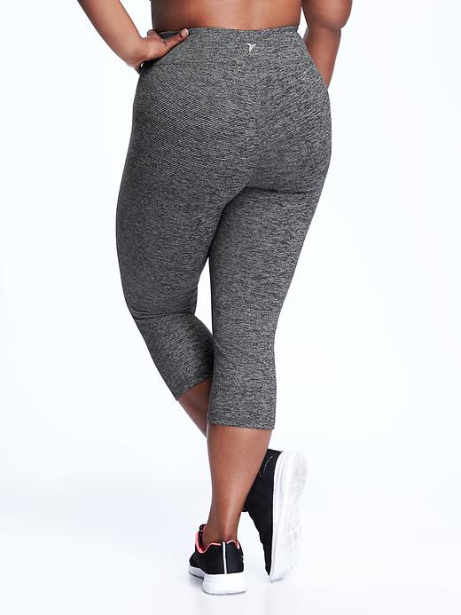 View large product image 2 of 2. Fitted Go-Warm Plus-Size Compression Capris