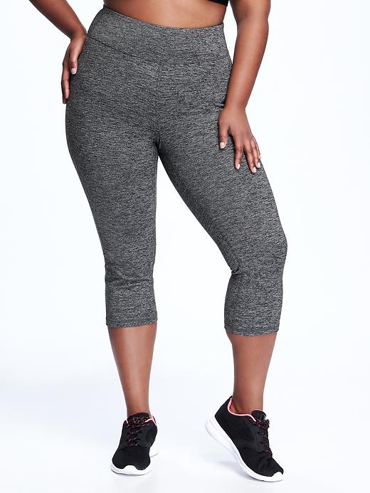 View large product image 1 of 2. Fitted Go-Warm Plus-Size Compression Capris