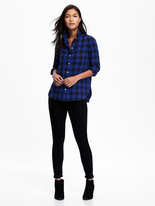 Image number 3 showing, Classic Flannel Shirt for Women