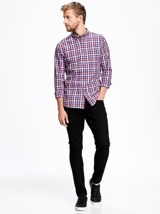 Image number 3 showing, Slim-Fit Classic Plaid Shirt for Men