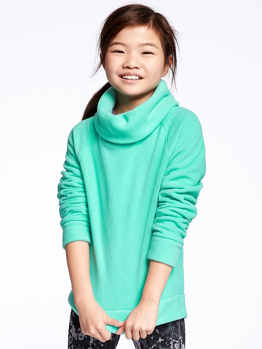 View large product image 1 of 1. Cowl-Neck Micro Fleece Pullover for Girls