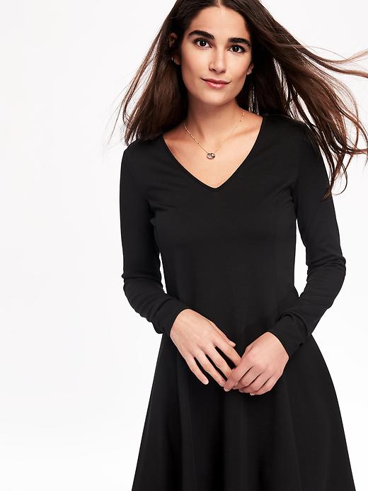Image number 3 showing, Ponte-Knit Swing Dress for Women