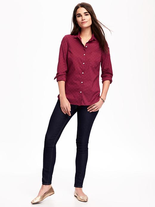 Image number 3 showing, Pin-Dot Classic Shirt for Women