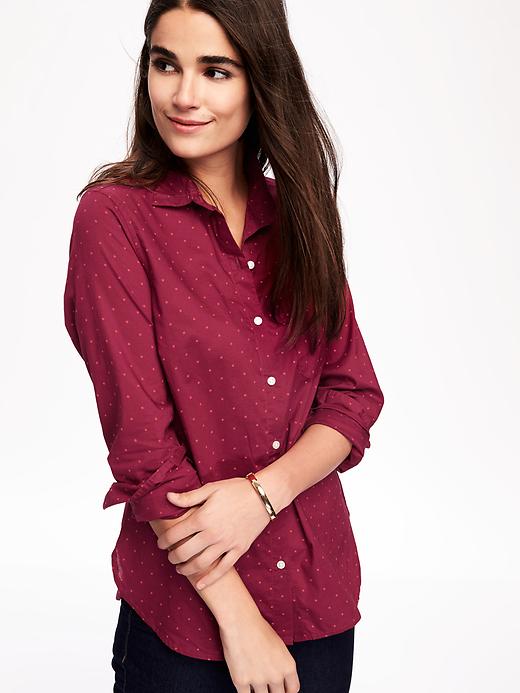 Image number 4 showing, Pin-Dot Classic Shirt for Women
