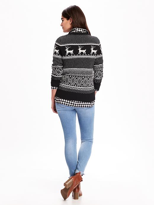 Image number 2 showing, Reindeer-Graphic Sweater for Women