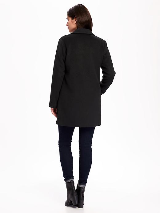 Image number 2 showing, Wool-Blend Everyday Coat for Women