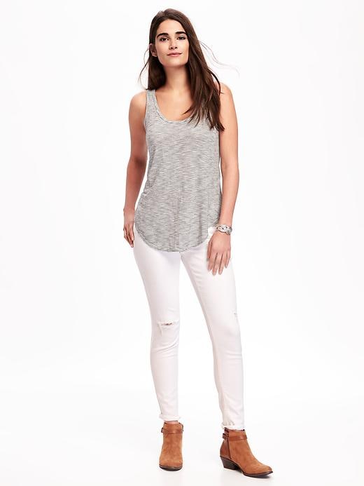 Image number 3 showing, Relaxed Curved-Hem Tank for Women