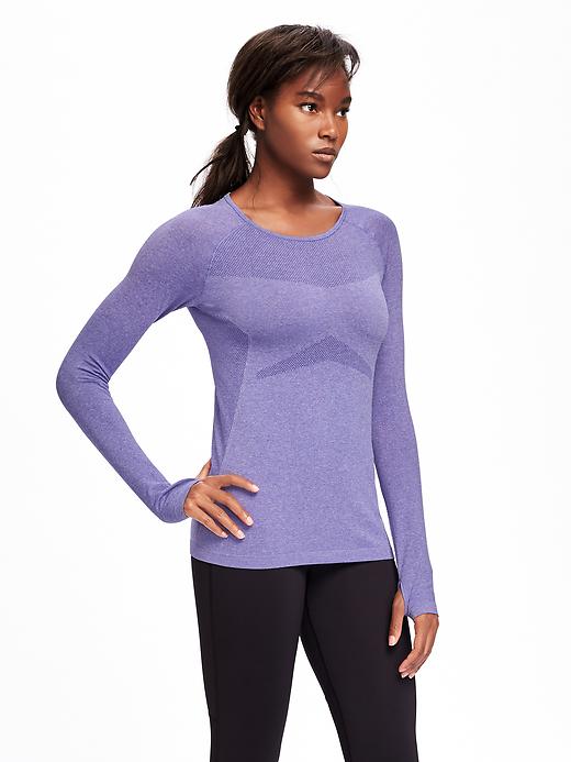 View large product image 1 of 1. Go-Dry Seamless Performance Top for Women