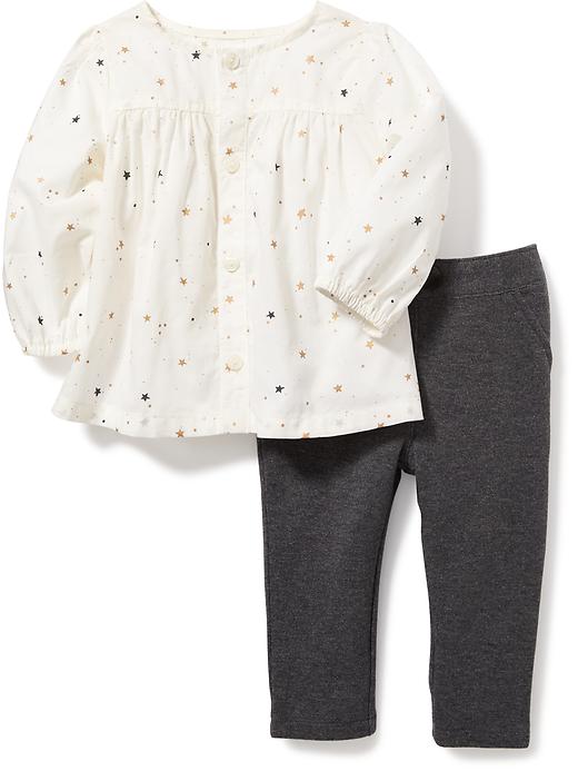 View large product image 1 of 1. 2-Piece Blouse and Leggings Set for Baby