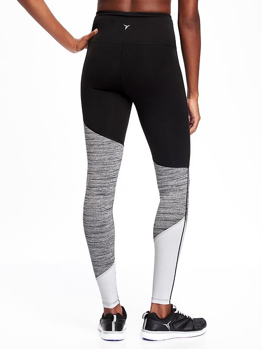View large product image 2 of 3. Go-Dry Mid-Rise Color-Block Compression Tights for Women
