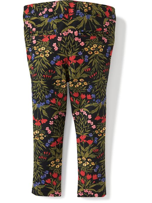 View large product image 2 of 2. Floral Ponte-Knit Skinny Pants for Toddler Girls