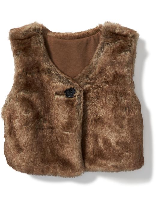View large product image 1 of 1. Cropped Faux-Fur Vest for Baby
