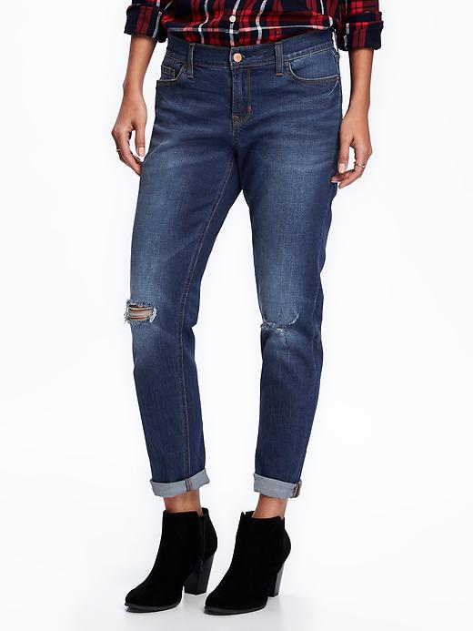 View large product image 1 of 3. Boyfriend Mid-Rise Skinny Ankle Jeans for Women